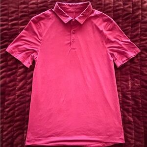 Lululemon Men's Pink Evolution Polo Shirt